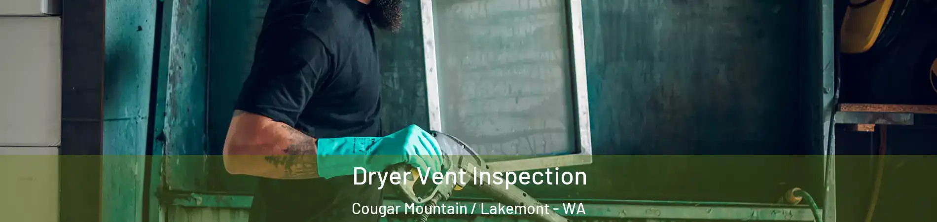 Dryer Vent Inspection Cougar Mountain / Lakemont - WA